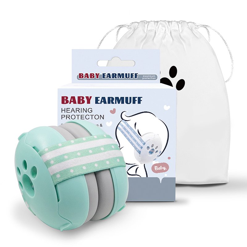 Baby Ear Muffs Noise Blocking for Infants with Elastic Headband, Hearing Protection Earmuffs for Sleep, Travel