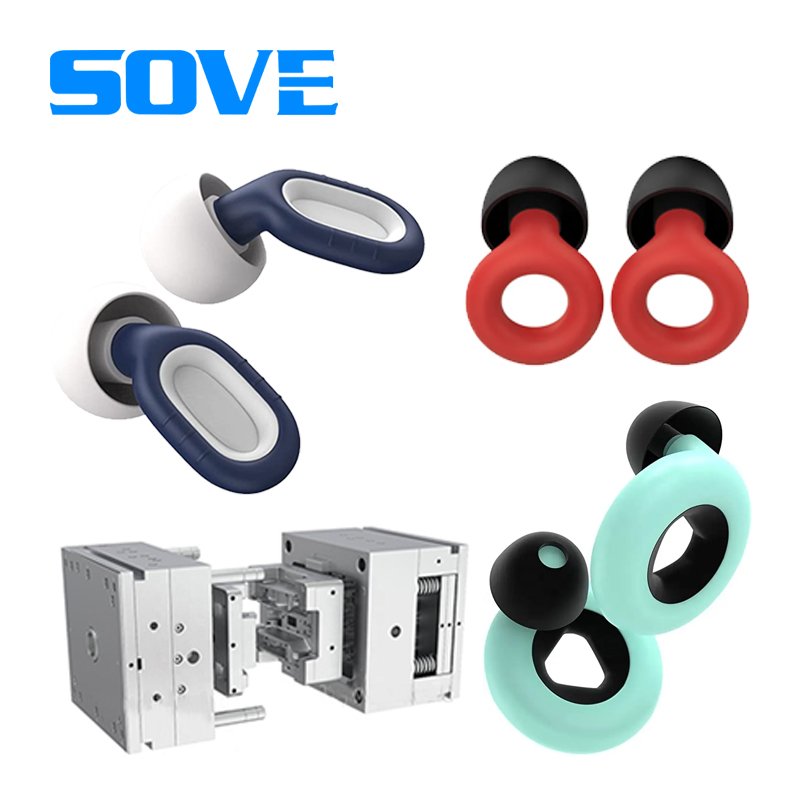 2024 newest Silicone earbuds protect the ears, round triple shape design custom silicone color style