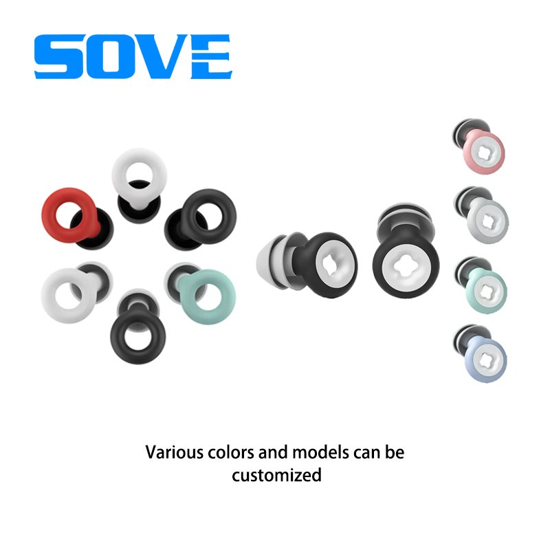 2024 newest Silicone earbuds protect the ears, round triple shape design custom silicone color style