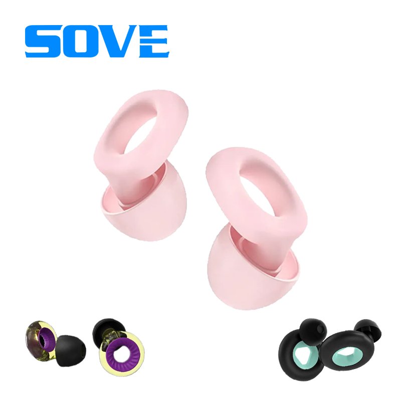 2024 newest Silicone earbuds protect the ears, round triple shape design custom silicone color style