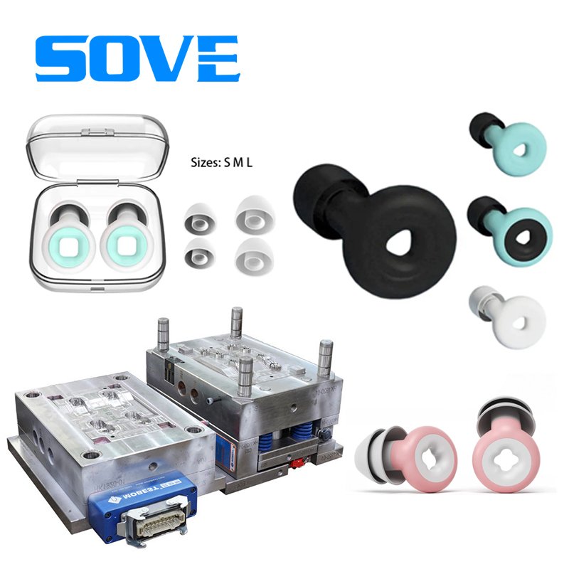 2024 newest Silicone earbuds protect the ears, round triple shape design custom silicone color style