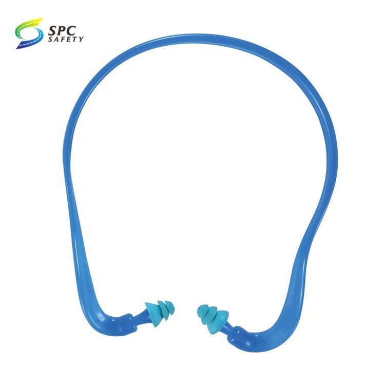 Construction Lawn Mowing Welding Worker work shooting hearing protection noise reduction ear plugs plastic banded safety earplug