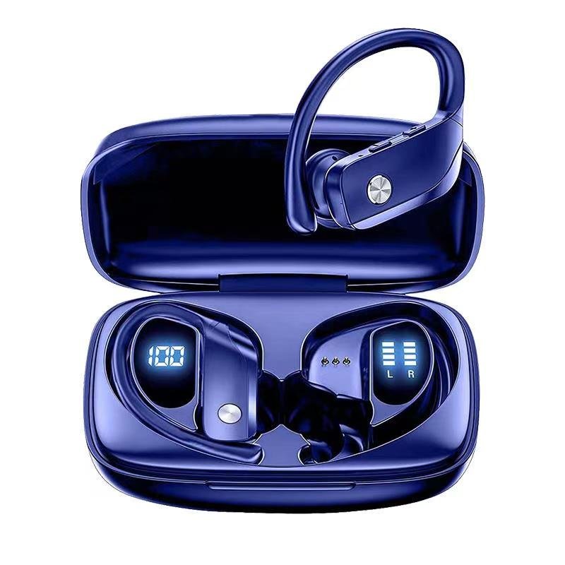T16 TWS LED Display sport climb Ear hook audifonos blue tooth Wireless in-ear noise cancelling earbuds with earhook earphone