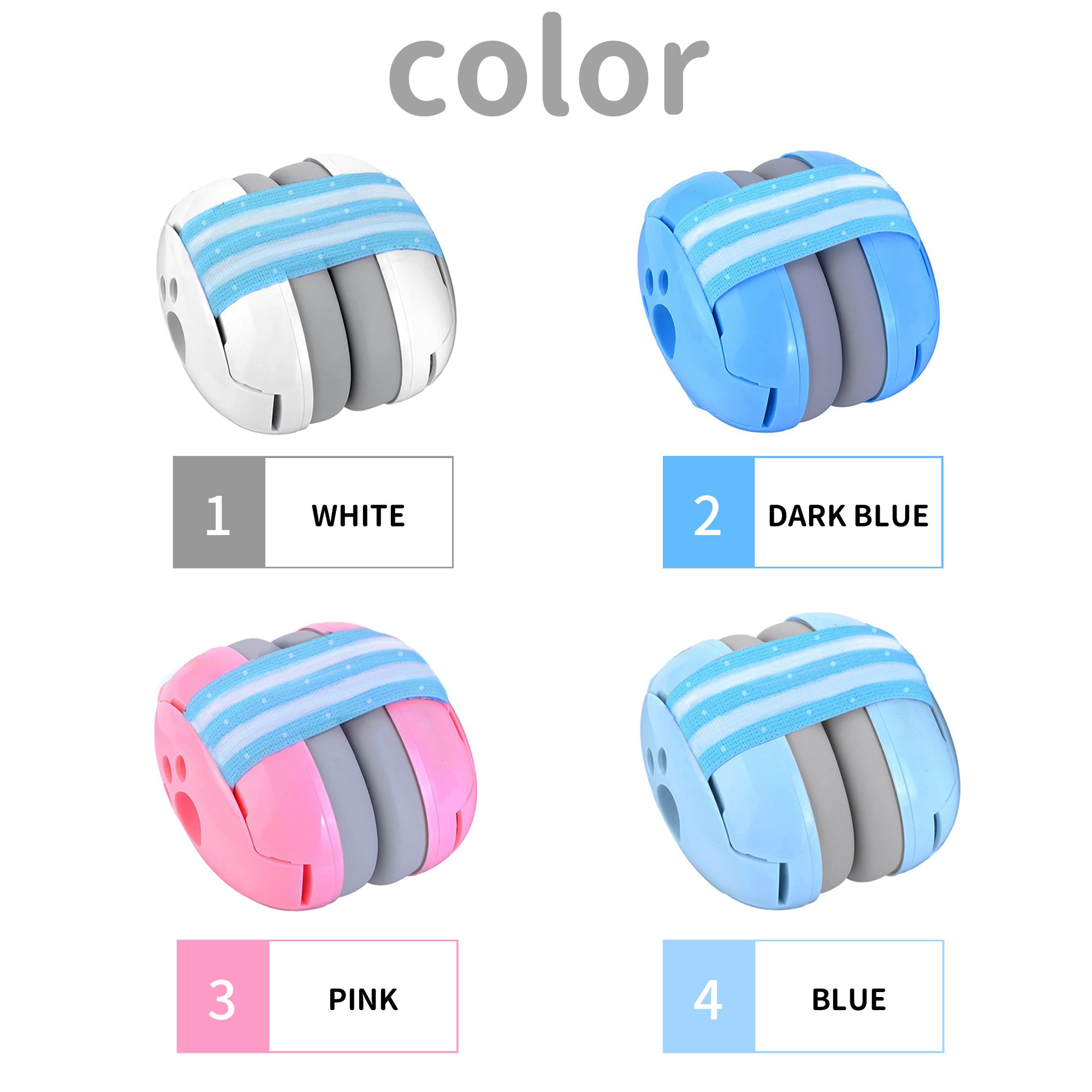 GS010 Infant Babe Anti Noise Canceling Safety Hearing Protector Adjustable Newborn Earmuffs Baby Sleeping Ear Muffs Defender