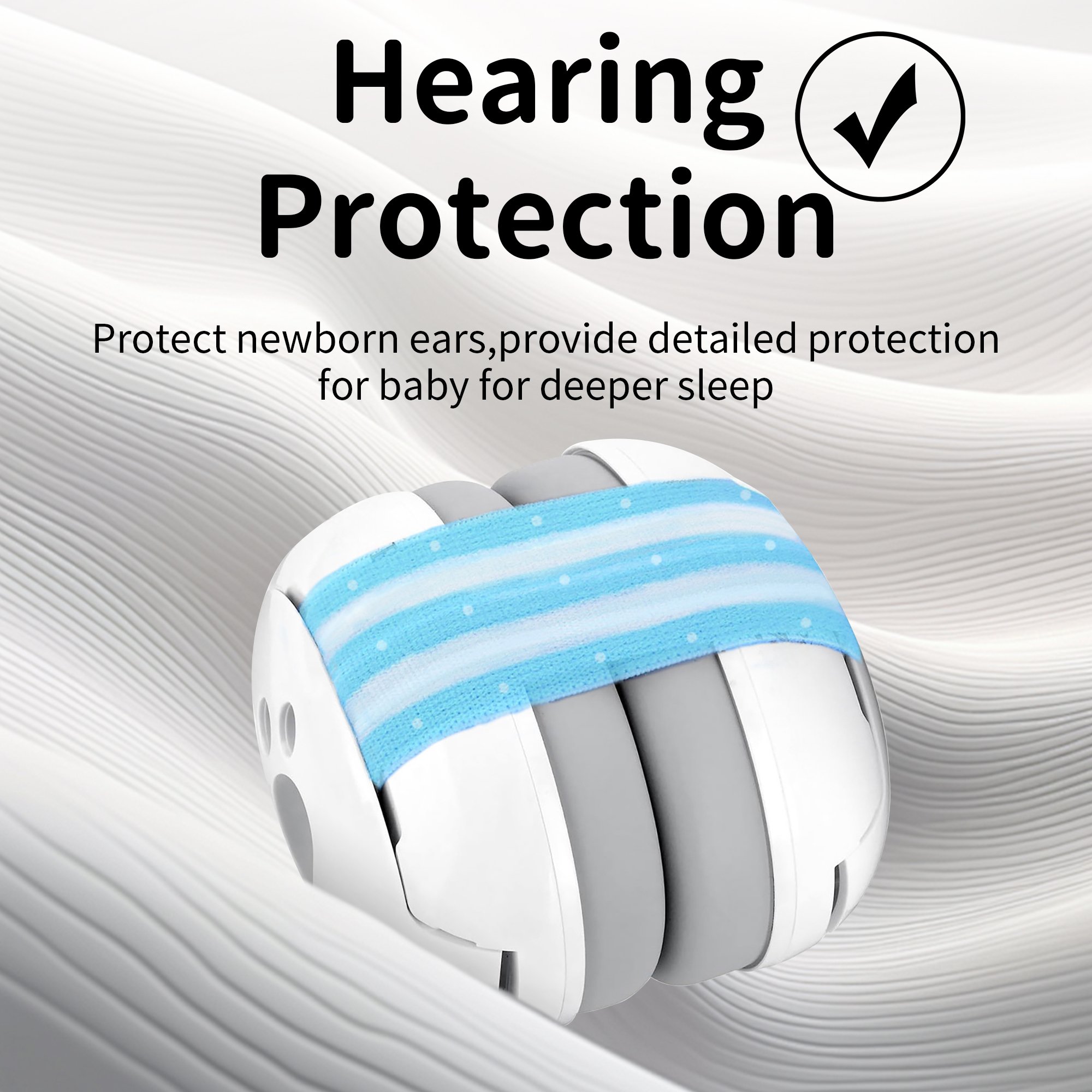 GS010 Infant Babe Anti Noise Canceling Safety Hearing Protector Adjustable Newborn Earmuffs Baby Sleeping Ear Muffs Defender
