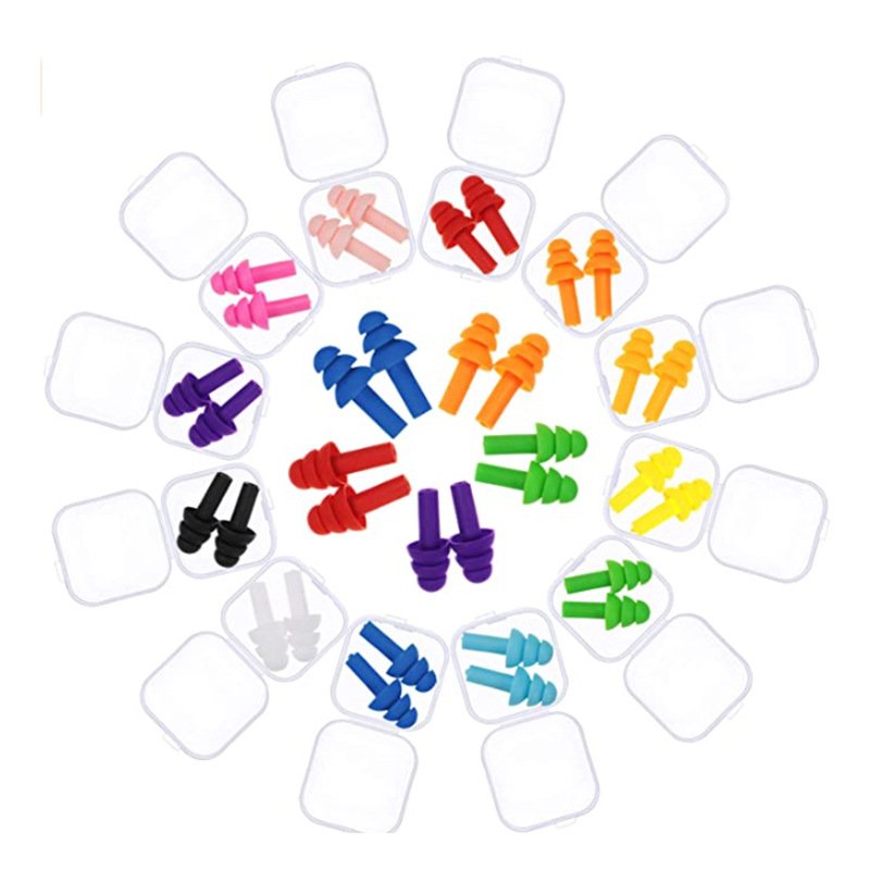 Colorful Silicone Ear Protection Sound Insulation Anti-Noise Sleep Swimming Earplugs