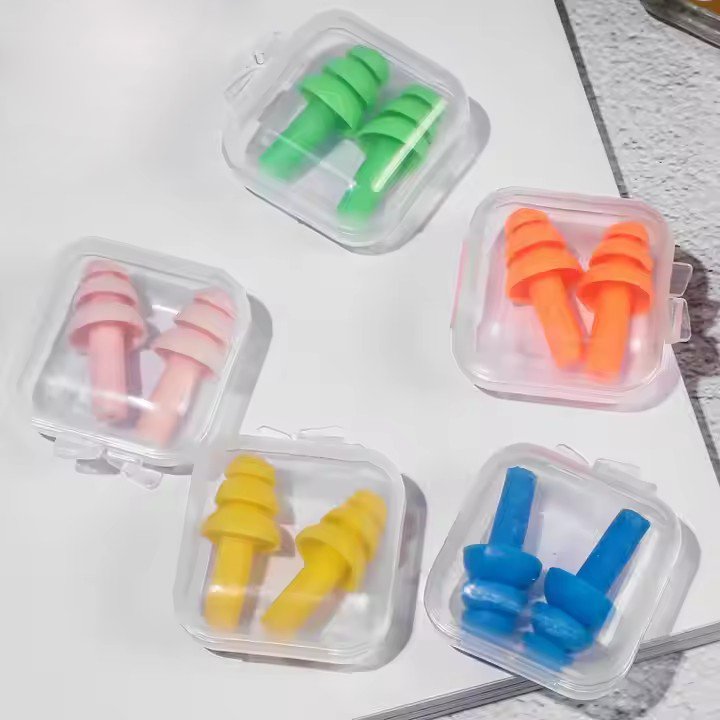 Colorful Silicone Ear Protection Sound Insulation Anti-Noise Sleep Swimming Earplugs