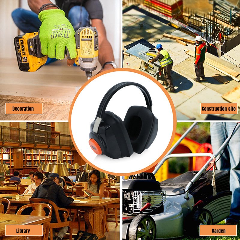 Double Layer Noise Reduction Work Anti-Snore Protective Earmuffs Soundproof Headband for Study and Work Hearing Protection