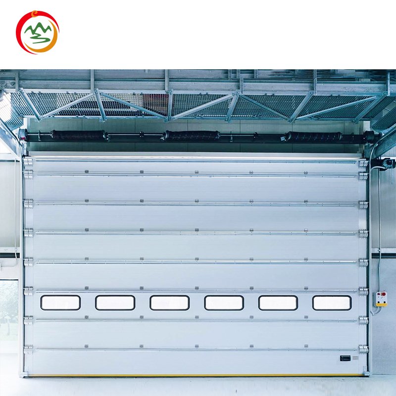 High Quality 40mm Thickness Finger- Protection 0.4mm Galvanized Steel Sectional Industrial Door