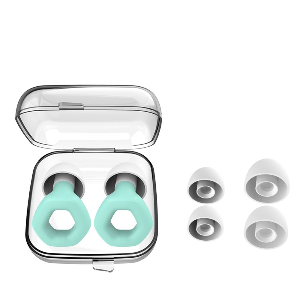 New Ear plugs Noise Reduction Silicone Earplugs with 3 Sizes Replaceable Tips for Sleeping Swimming Studying Concert