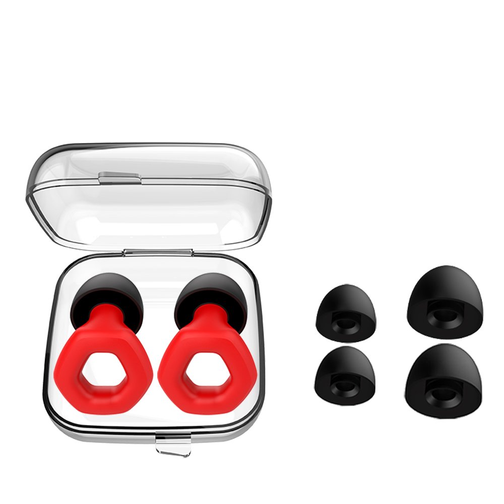 New Ear plugs Noise Reduction Silicone Earplugs with 3 Sizes Replaceable Tips for Sleeping Swimming Studying Concert