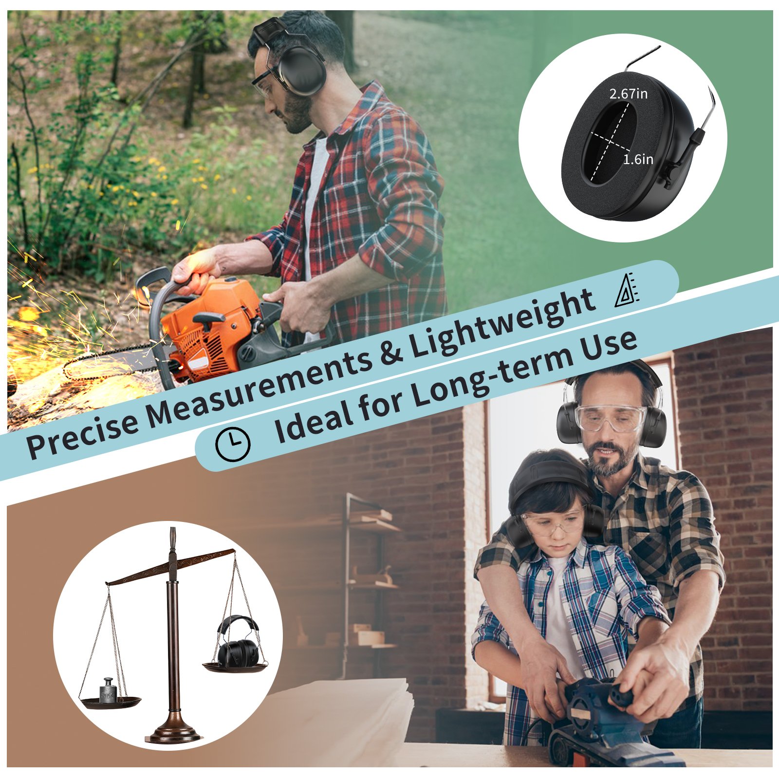 Ak 11 Mowing Construction Concerts Passive Noise Reduction Protection With Adjust Headband Noise Cancelling Ear Muffs