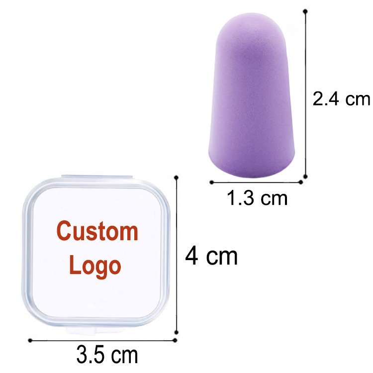 Custom Ear Foam Plugs 38dB Ear Plug Foam Earplug for Noise Reduction Disposable Ear Plugs