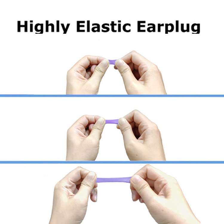 Custom Ear Foam Plugs 38dB Ear Plug Foam Earplug for Noise Reduction Disposable Ear Plugs