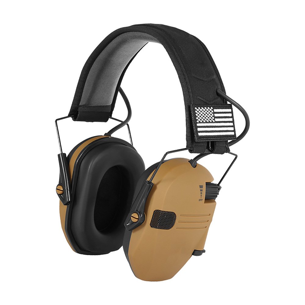 Foldable electronic noise-canceling headphones can be used for outdoor hunting and shooting training and hearing protection