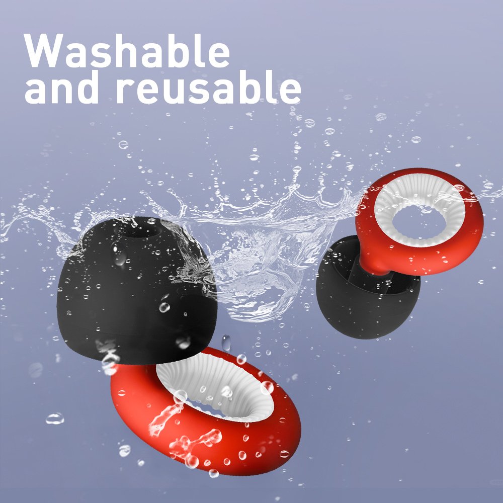 2024 Hot Sale Noise Reduction Silicone Ear Plugs Reusable Hearing Protection for Sleep