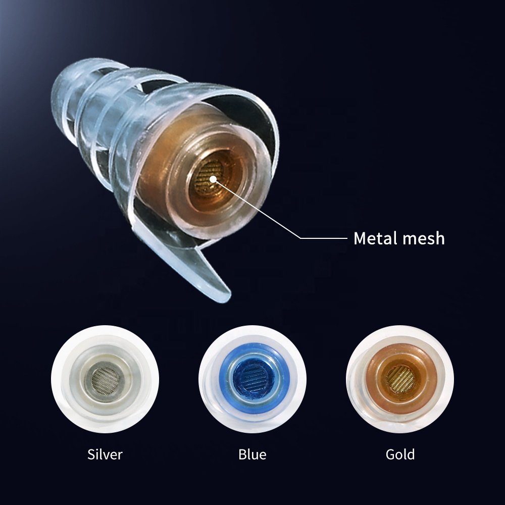 2 Pairs New Metal Filter Ear plugs Hearing Protection Music Concerts Sleeping Earplugs High Fidelity Custom Logo