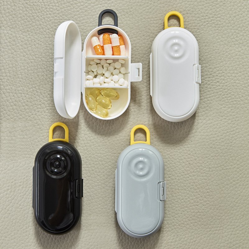 New Designs Mini Waterproof Earbud Case Travel Essentials Portable Medicine Pills Tablet Box with Hook