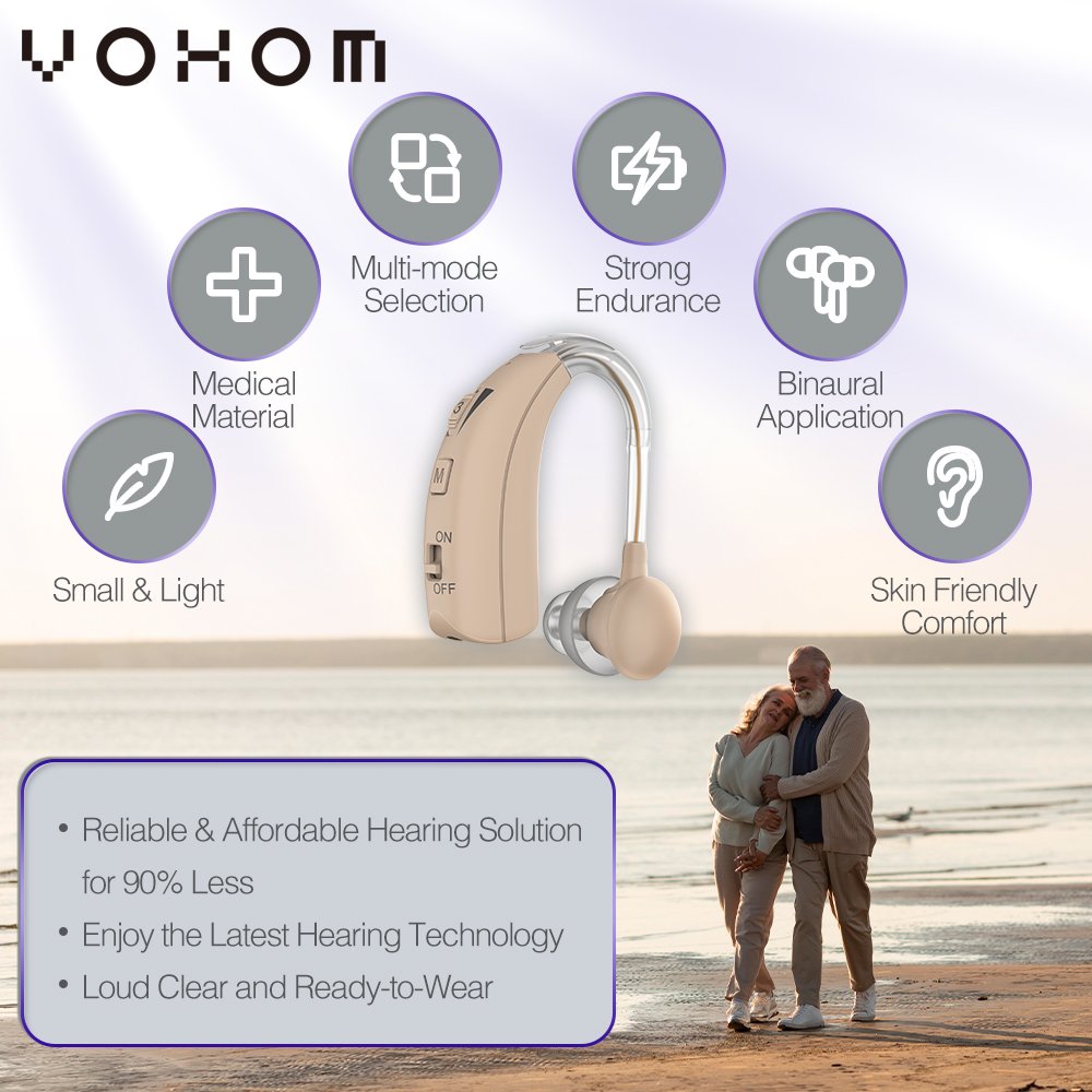 BTE hearing amplifier rechargeable hearing protection earphones wireless medical supplies digital hearing aid