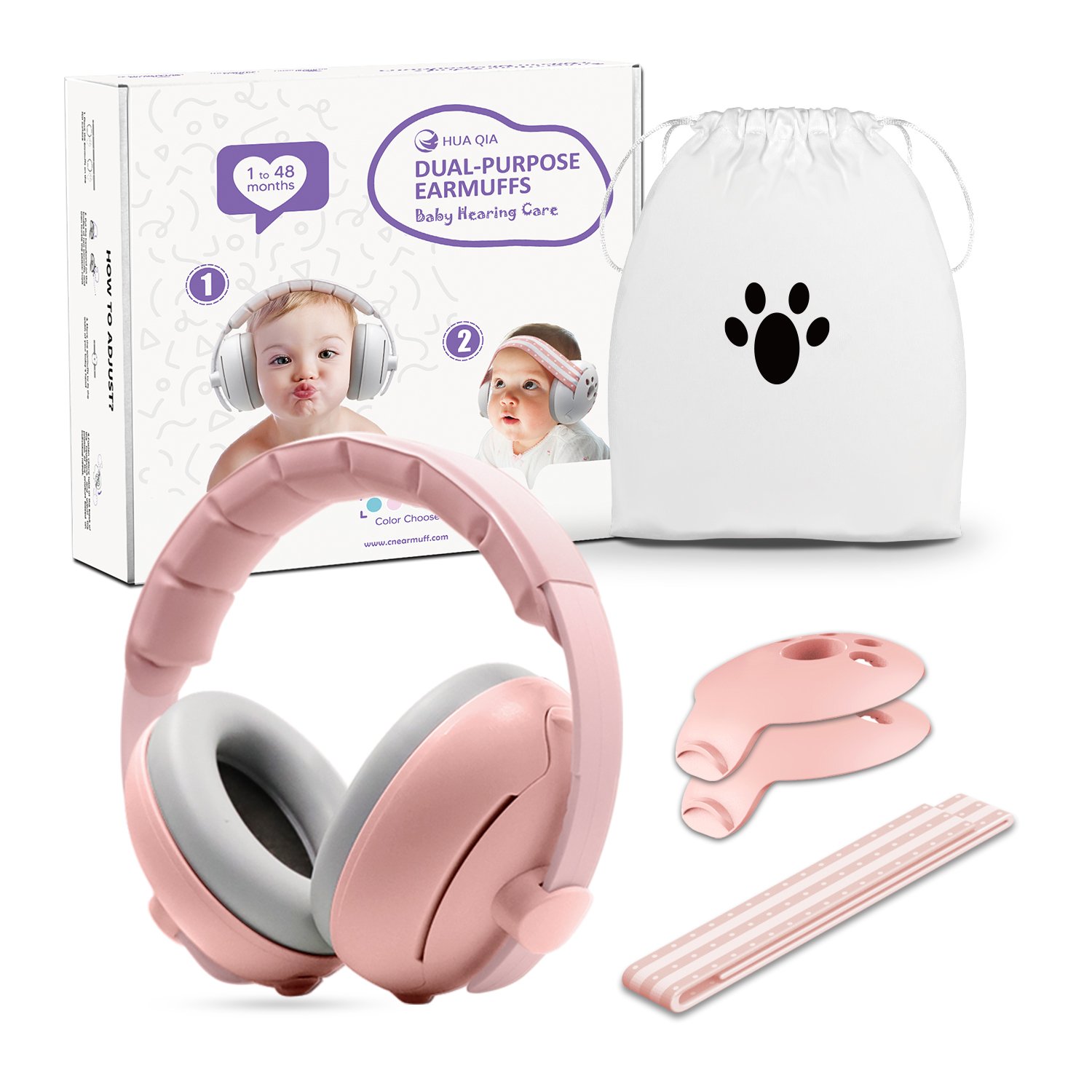 DIY New Design Noise Reduction Ear muff Baby Ear Hearing Protection Children Kids Baby earmuffs for 0-48 months