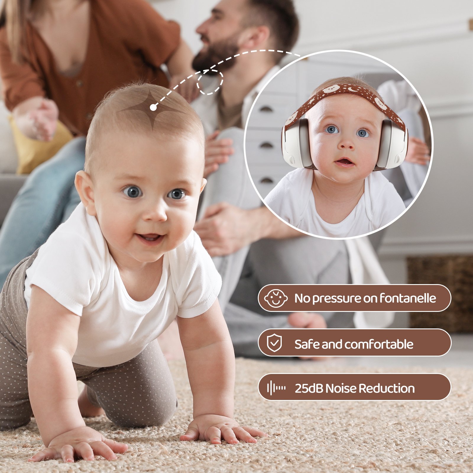 Baby Ear Muffs Noise Protection Ear Protection Hearing Ear Defenders Baby Products Safety Earmuffs