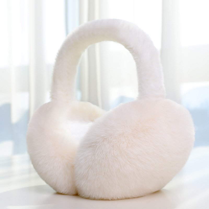 Warm Plush Winter Earmuffs Cute Spotted for Outdoor Use with Headphones Ear Muff Music Earphones and Sport Headset