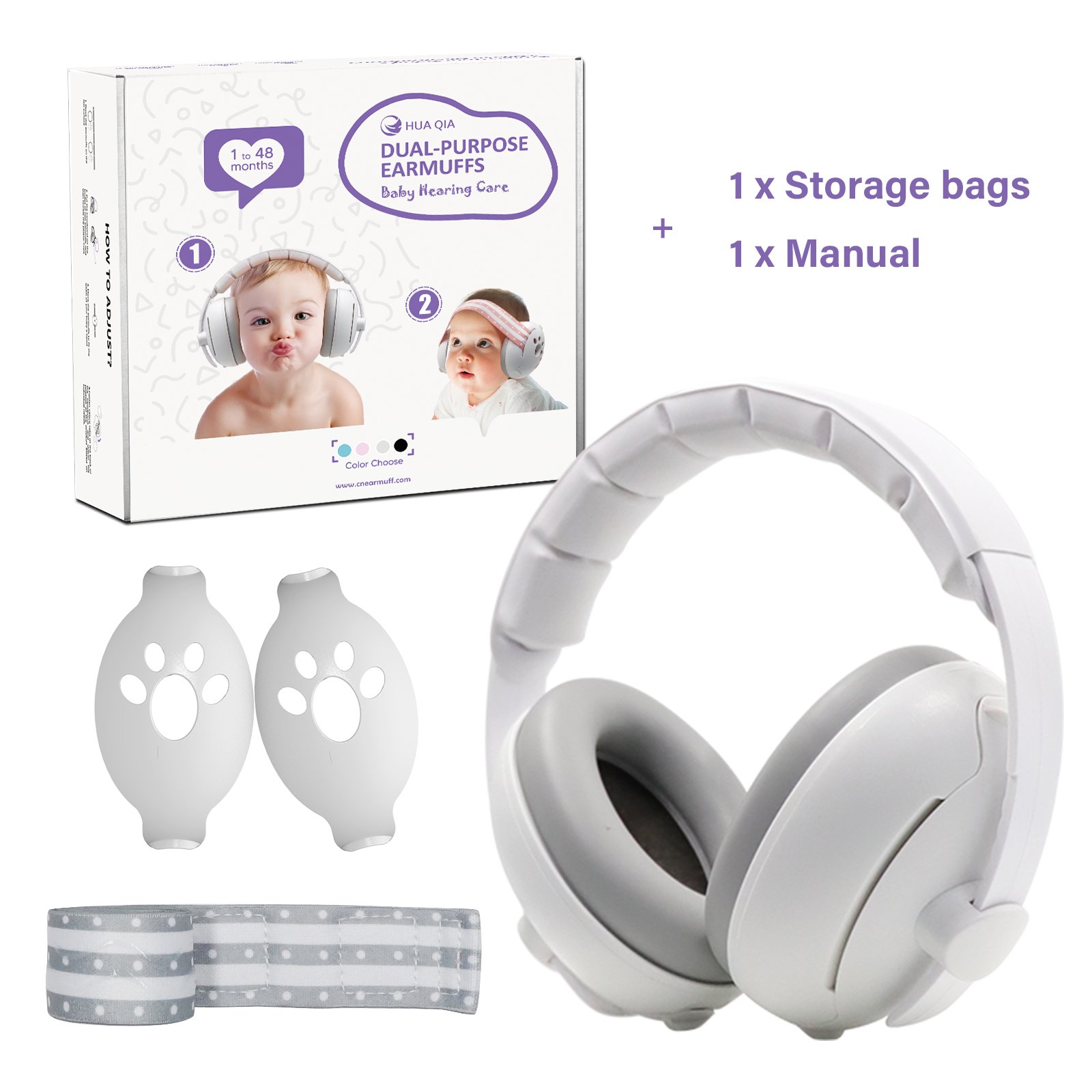 Baby Ear Muffs Hearing Protection Noise Reduction Safety Ear Muffs Toddler Sensory Ear Hearing Protection Earmuff NRR 25dB
