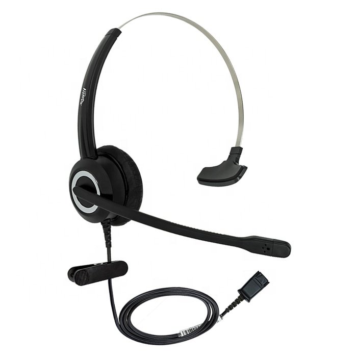 Call Center Phone Headset with Microphone Noise Cancelling QD to RJ9, 3.5mm, USB