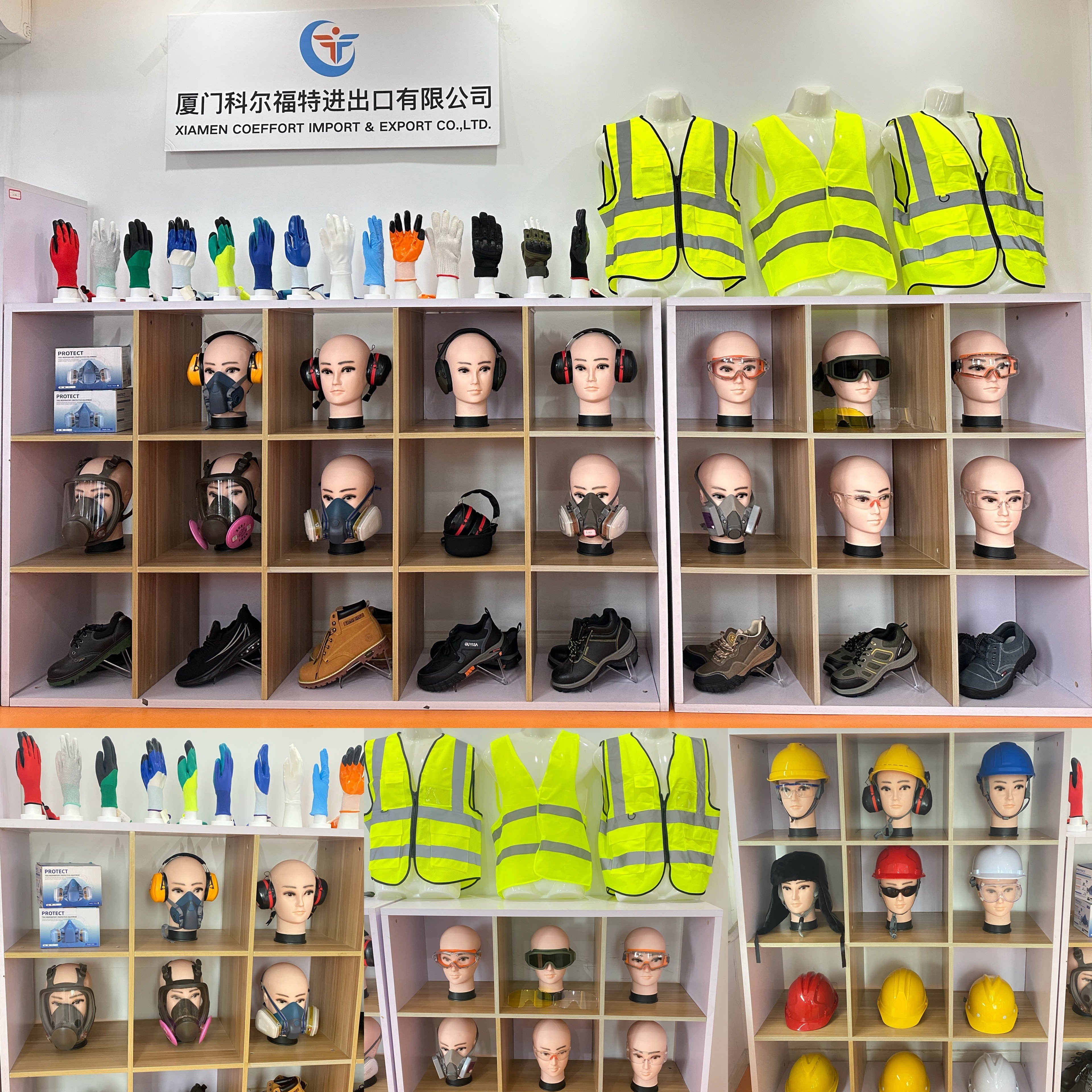 Industrial forester hearing protection safety equipment hard hat with mesh face shield and earmuffs noise cancelling