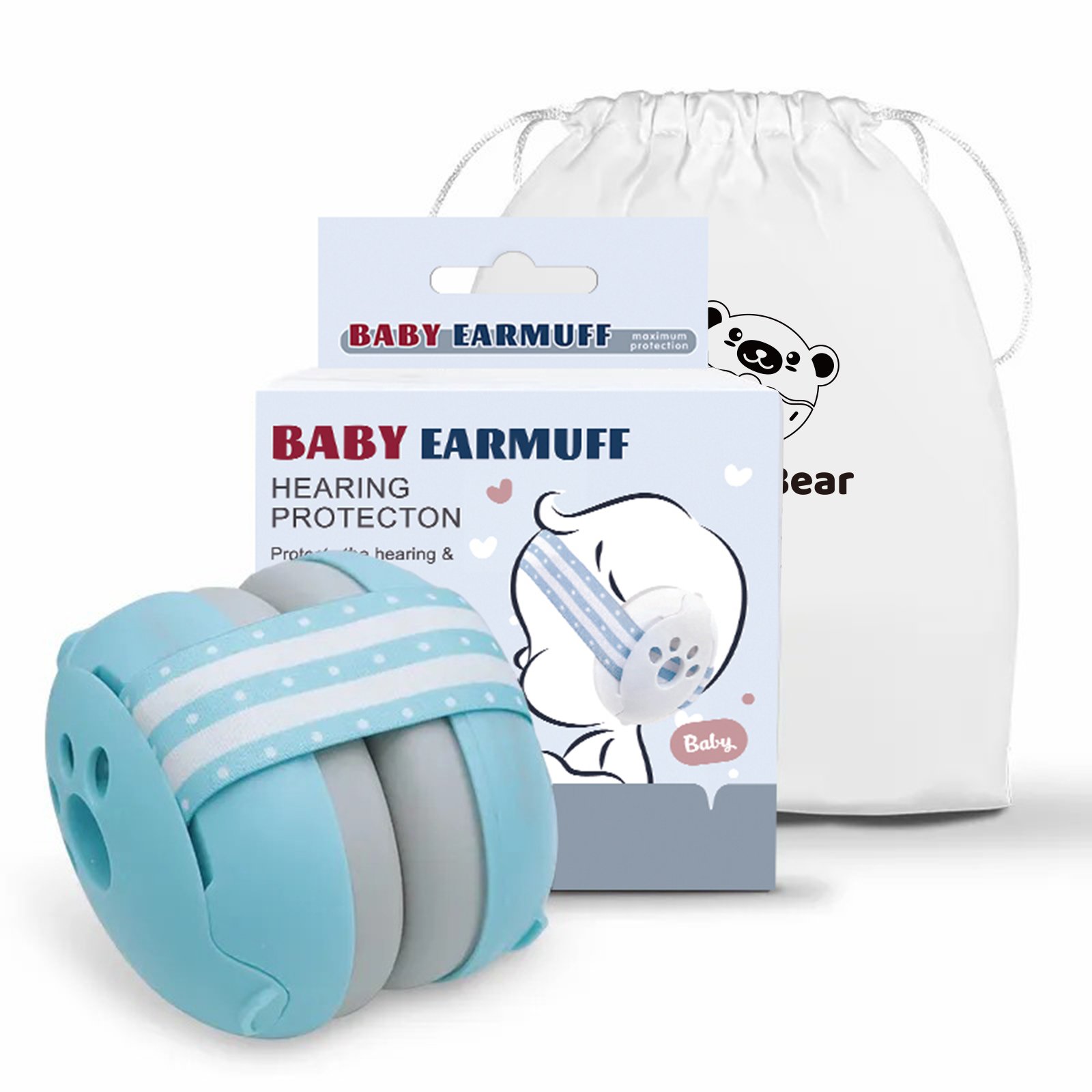 Skin-friendly Thickened PU leather Ear Pads Sweat Stain Resistant Comfort Wearing Baby Noise Protection Earmuffs For Boy Girls