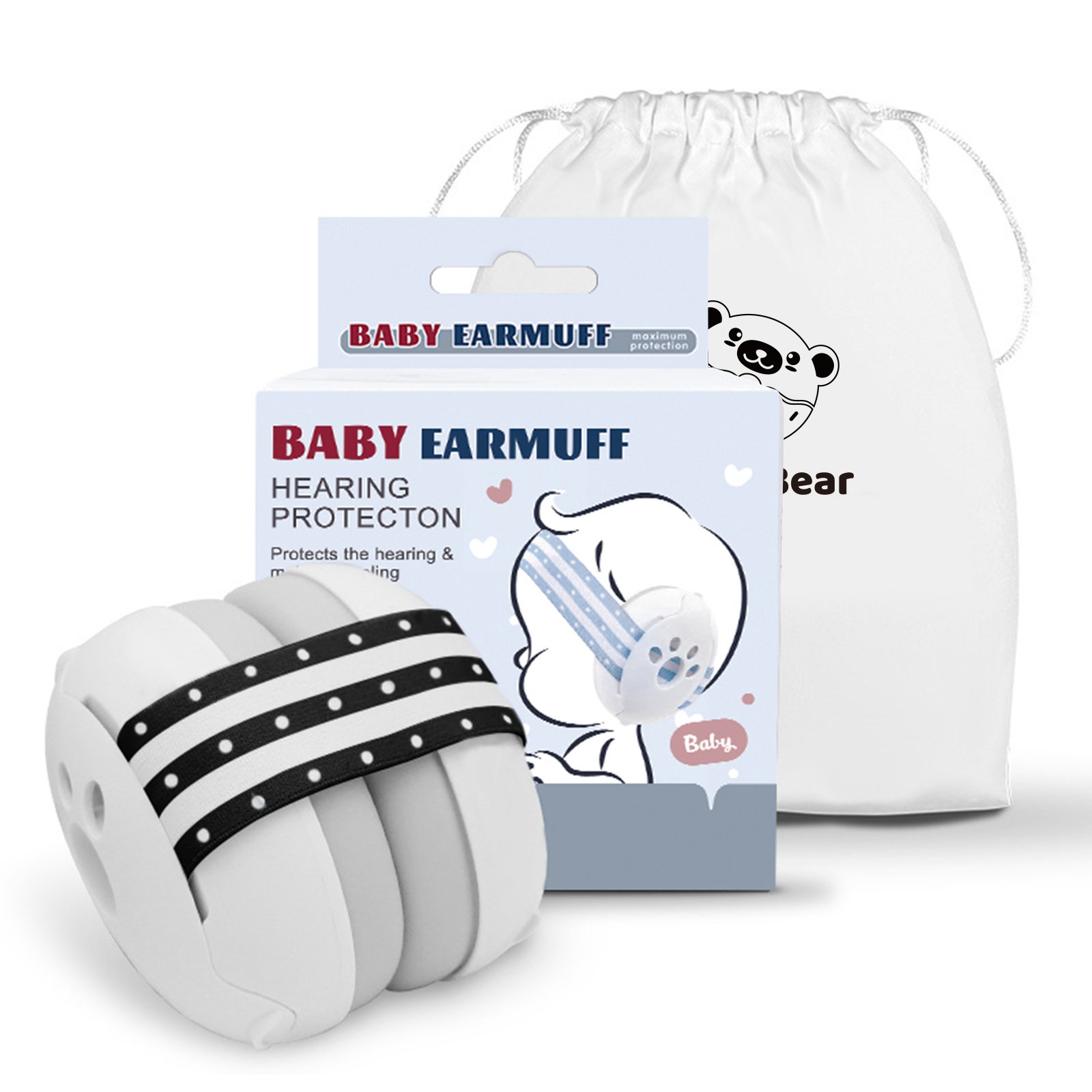 Skin-friendly Thickened PU leather Ear Pads Sweat Stain Resistant Comfort Wearing Baby Noise Protection Earmuffs For Boy Girls