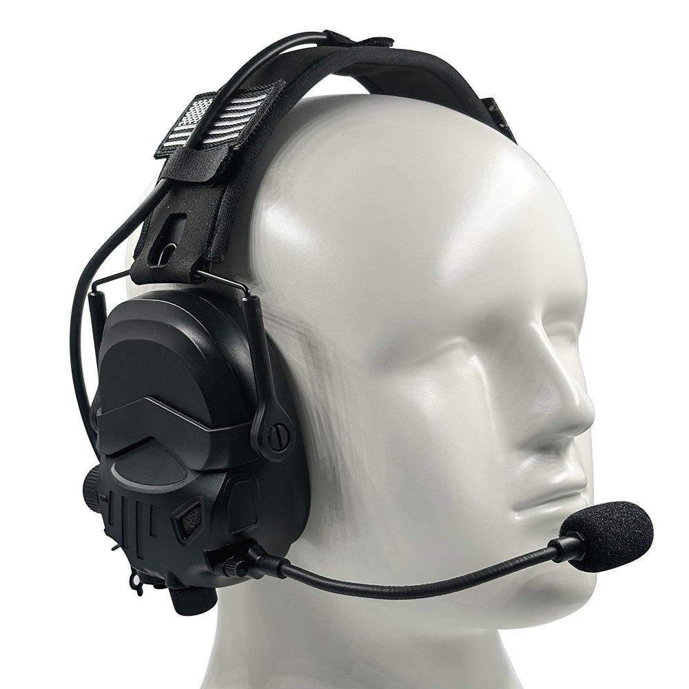 25dB Headgear/Helmet Wearing Removable Talking Marks Electronic Hearing Protection Speaker Earmuffs For Hign Noise Encironment