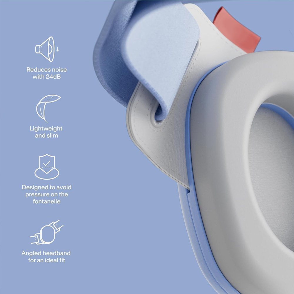 ANSI & CE Certified Angled Headband Muffy Baby Noise Reduction Ear Protection Headphones Baby Earmuffs With Extensively Tested