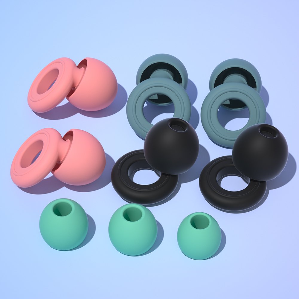 Soft Silicone Earplug Hearing Protection Ear Plug Sleeping Noise Reduction Earplug With 2 Pairs Eartip