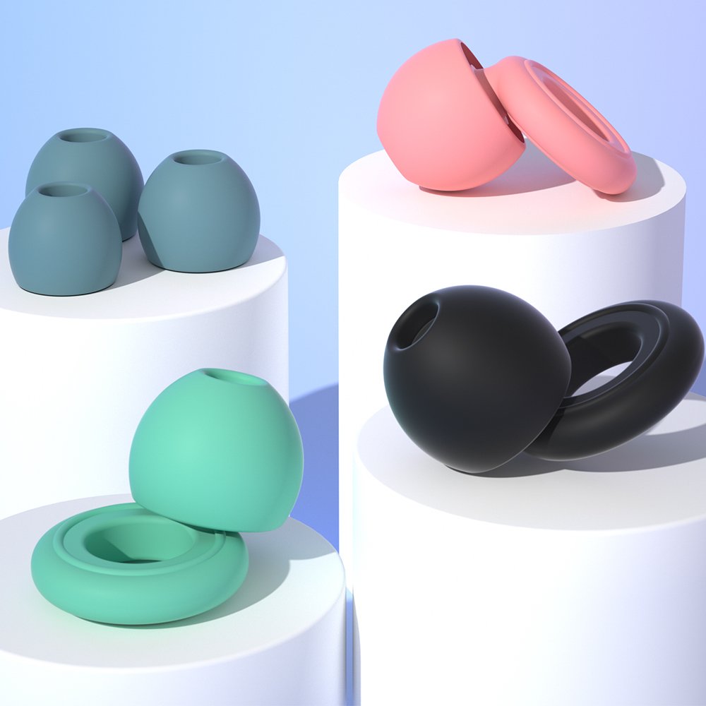 Soft Silicone Earplug Hearing Protection Ear Plug Sleeping Noise Reduction Earplug With 2 Pairs Eartip