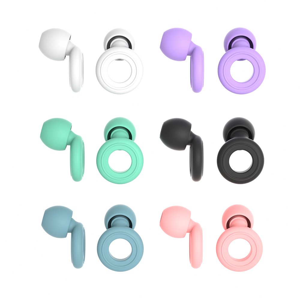 Soft Silicone Earplug Hearing Protection Ear Plug Sleeping Noise Reduction Earplug With 2 Pairs Eartip