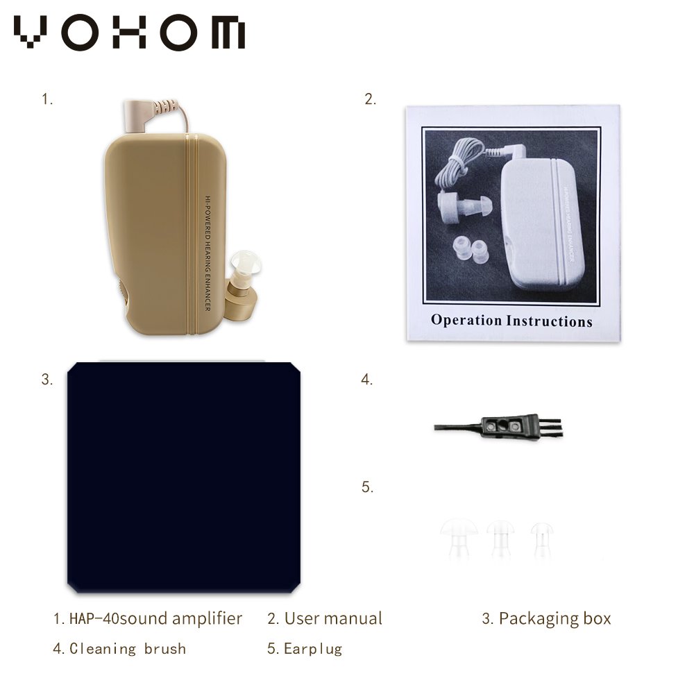 (HAP-40) VOHOM Pocket model personal sound amplifiers sound amplifier hearing aid