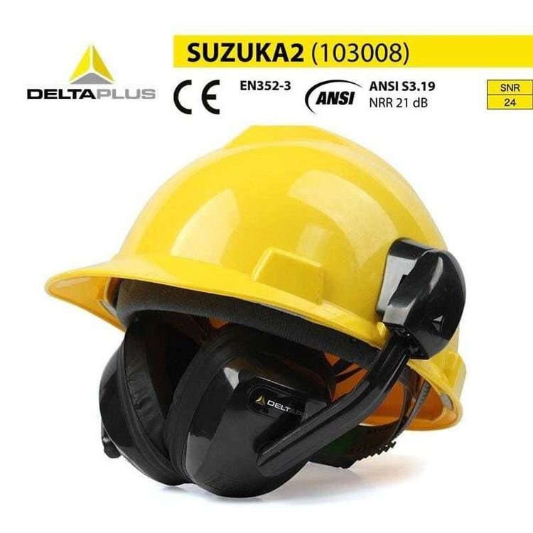 Safety Helmet Earmuffs - DELTA PLUS 103008 Hanging earmuffs profession Anti-noise earmuffs ABS shell Memory foam cotton