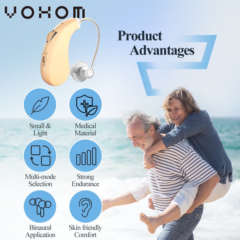 Rechargeable Wireless CIC Hearing Aids with Rechargeable Battery MINI Hearing Amplifier