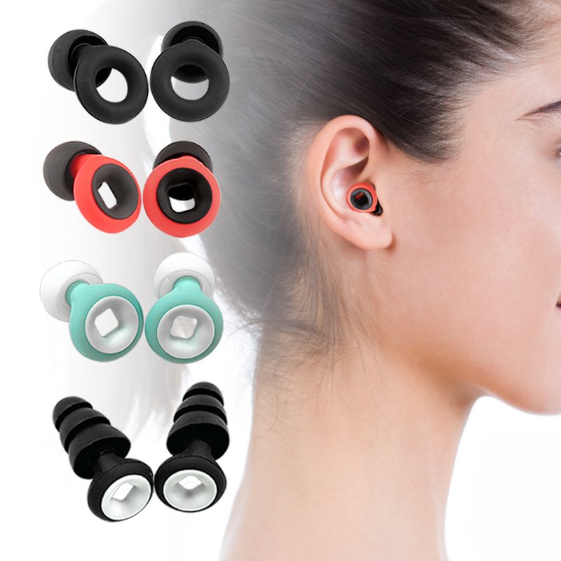 Reusable Silicone Ear Plug Sound Reducing Safety Hearing Protection sleeping Silicone Earplugs Ear Plugs For Sleeping
