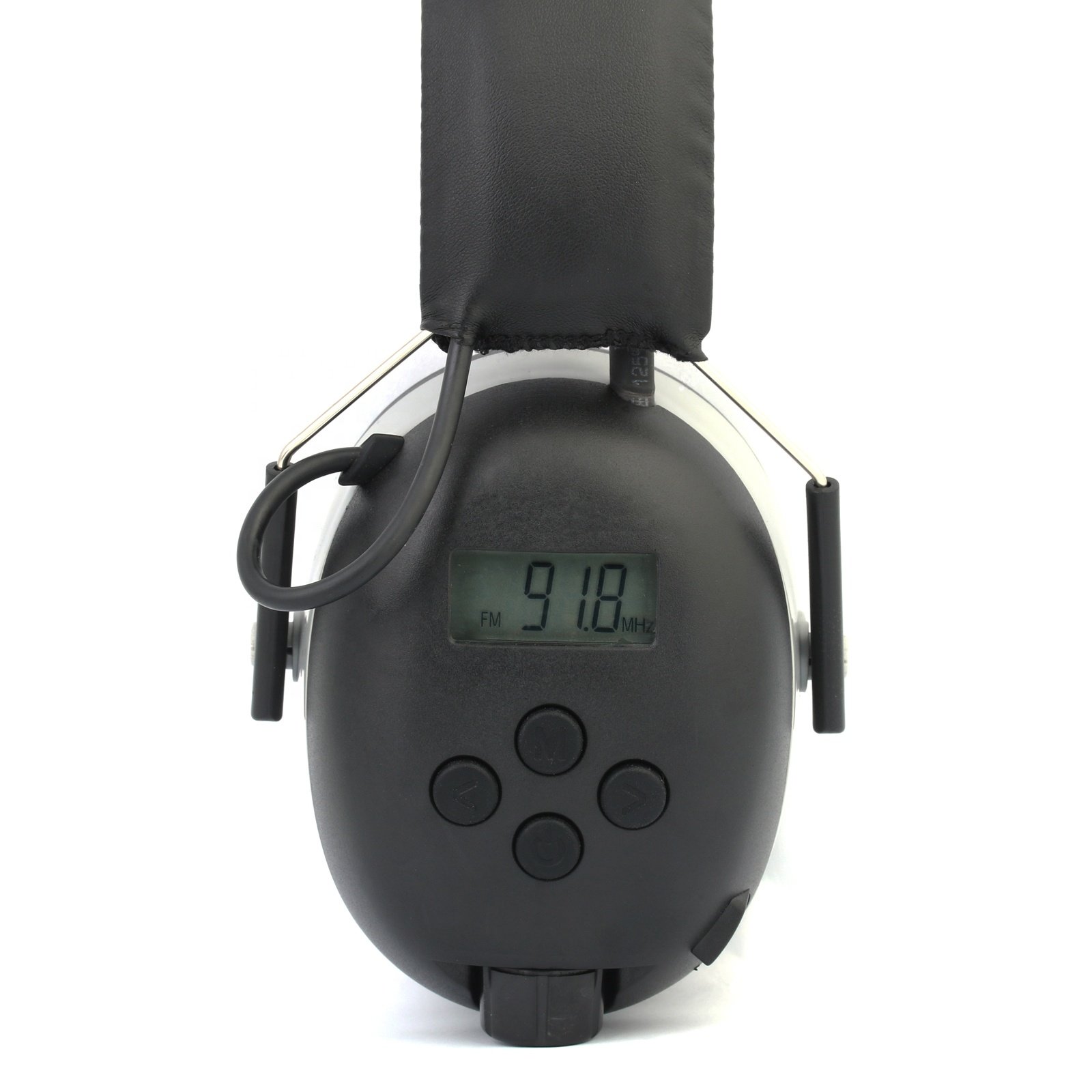 FM AM Radio Headphones with LCD Display 27dB SNR Hearing Protection Safety Earmuffs for Mowing Work Shops