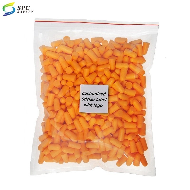 Unisex industrial construction workshop noisy work Disposable Noise cancelling Hearing protection corded bagged PU foam ear plug