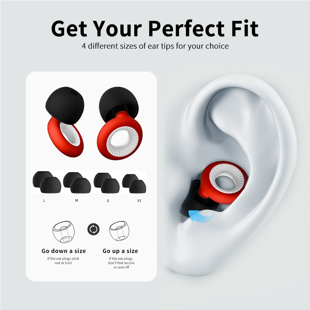 4 Sizes Sound proofing Soft Reusable Hearing Protection Earplugs Sleeping Earplugs Earplugs Silicone Mute Noise Reduction