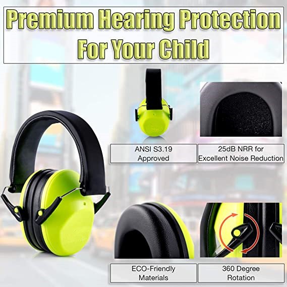 Wejump Kids Ear-Protection Safety Noise Earmuffs Hearing Protection Earmuffs Red Blue Black Ear Muffs For Kids Adults