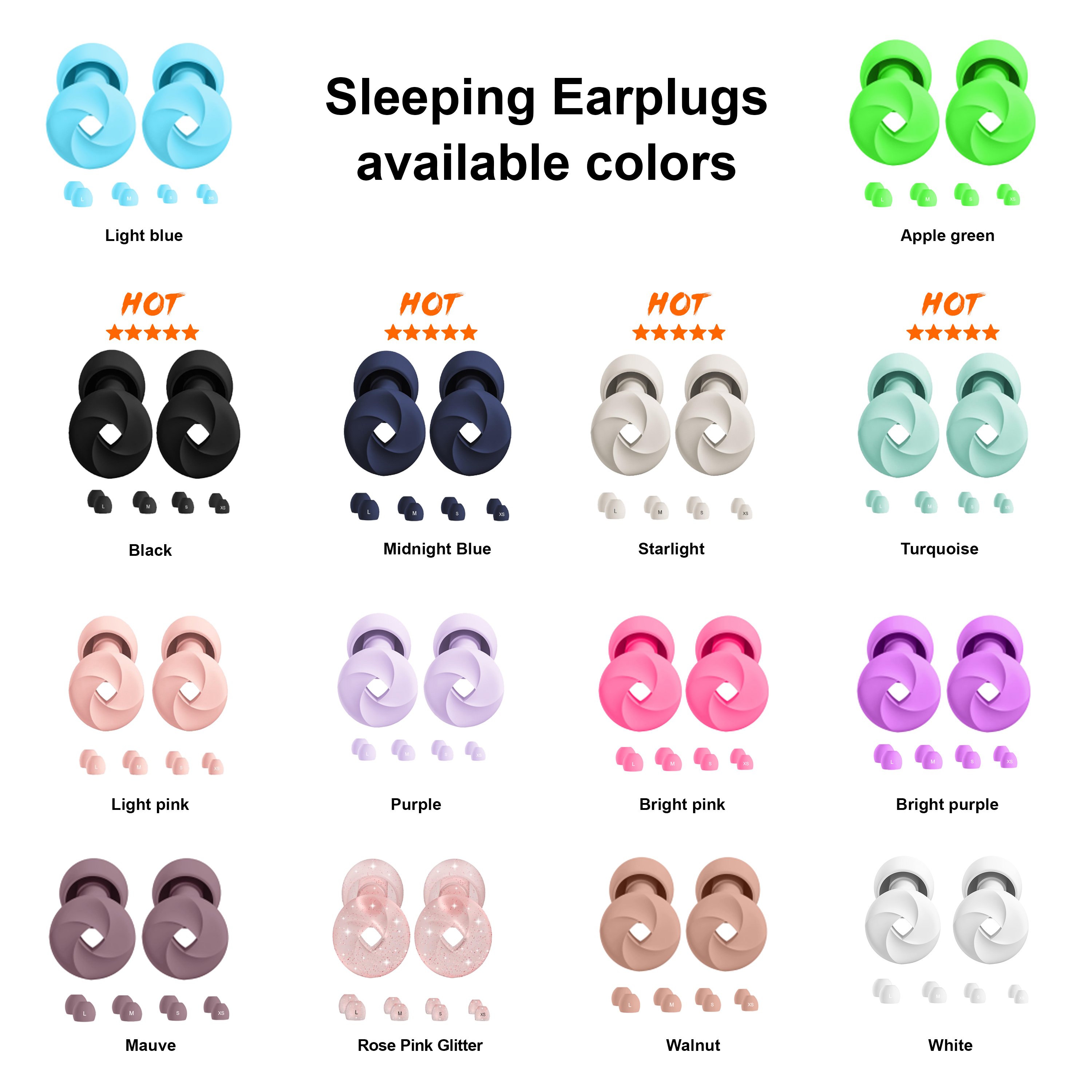Earplugs Sleep Noise Cancel Hearing Protection Reusable Adjustable Silicone Ear Plugs for sleep