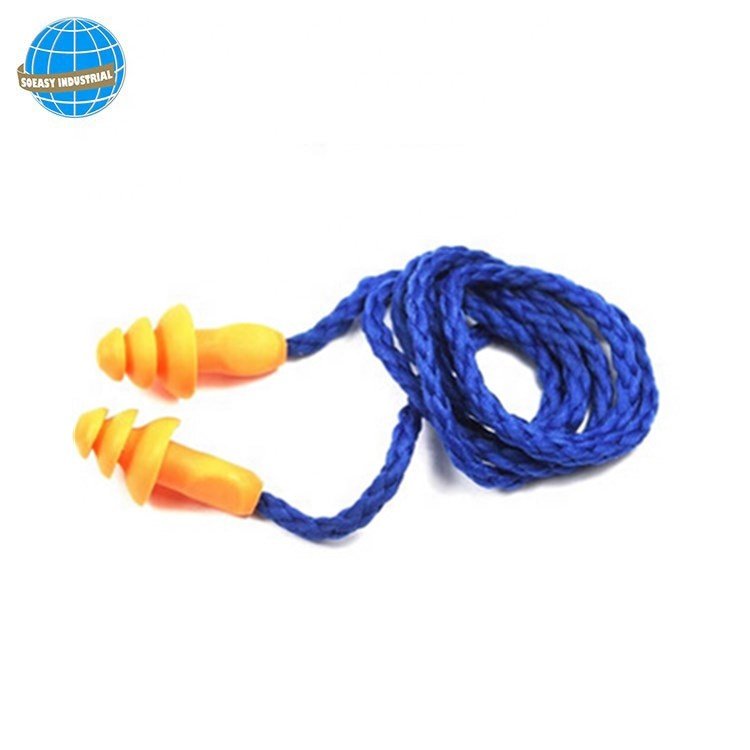 Reusable Soft Silicone Corded Earplugs for Hearing Protection Household Sundries Product