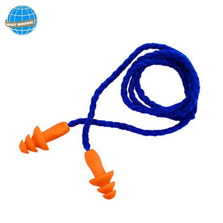 Reusable Soft Silicone Corded Earplugs for Hearing Protection Household Sundries Product