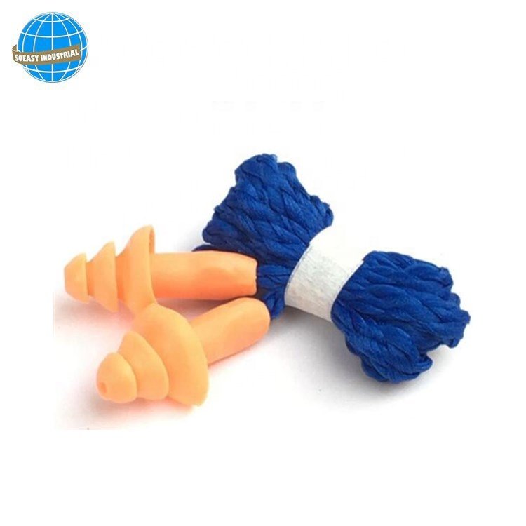 Reusable Soft Silicone Corded Earplugs for Hearing Protection Household Sundries Product