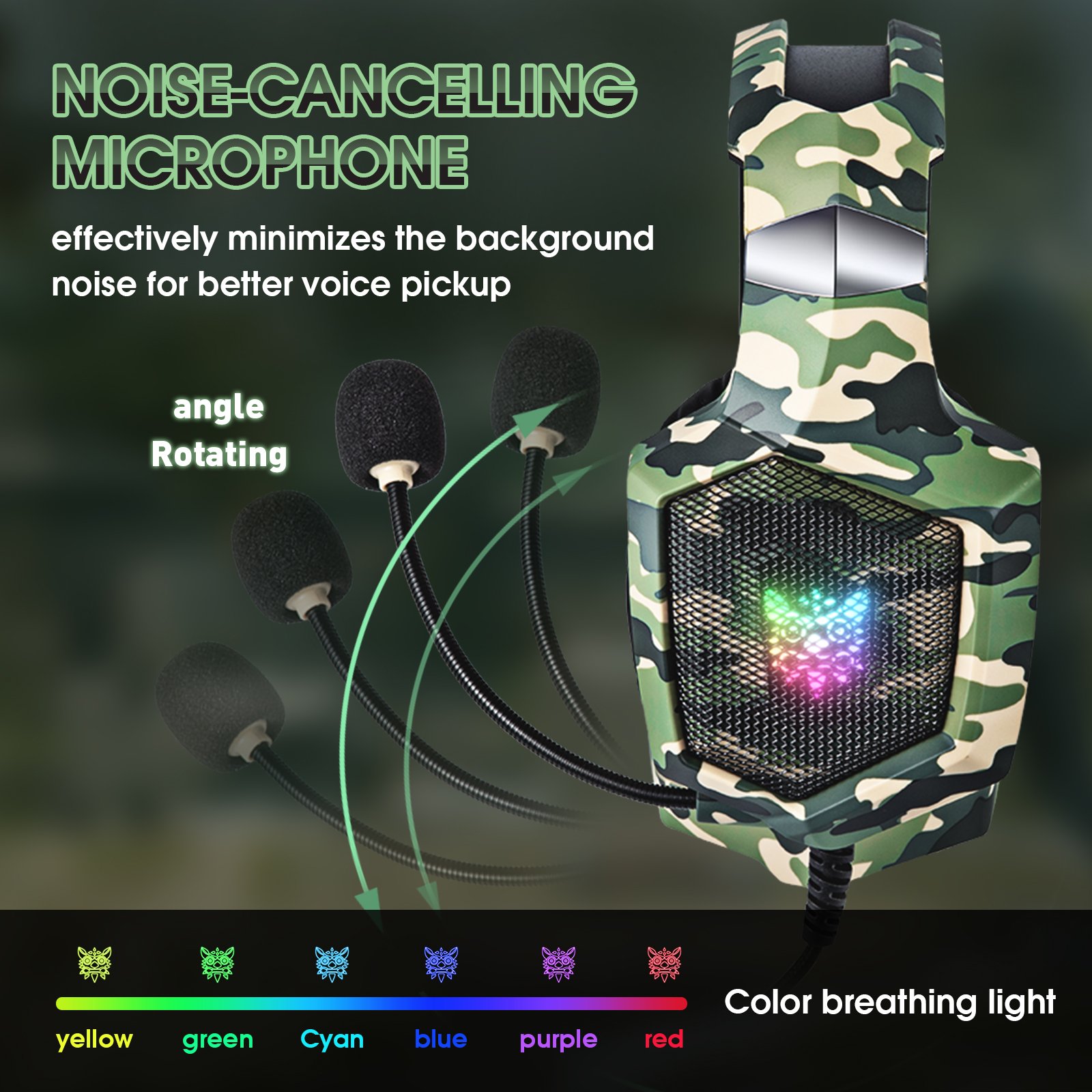 ONIKUMA K8 On-ear hifi earphones & headphones Noise-cancelling wired music earphones headphones