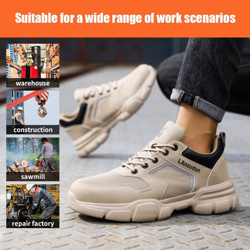 LAnoudun Popular European Standard Breathable Lightweight Safety ShoesIndustrial Construction Work Boots